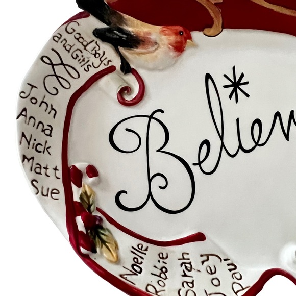 Fitz and Floyd Regal Holiday Sentiment Tray. - Picture 6 of 14